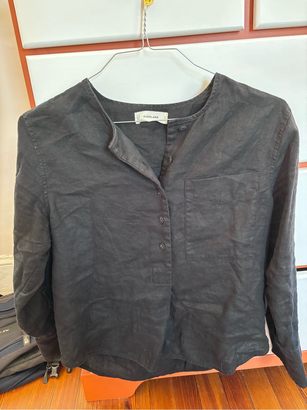 Everlane Black Linen Shirt